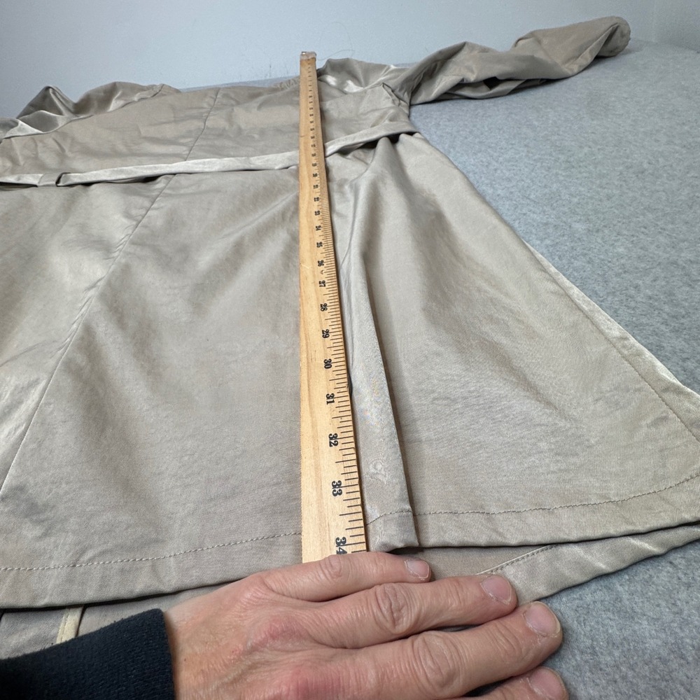 Sundance‎ Short Trench Coat Belted Lightweight Jacket Womens XL Quiet Luxury - Picture 5 of 5